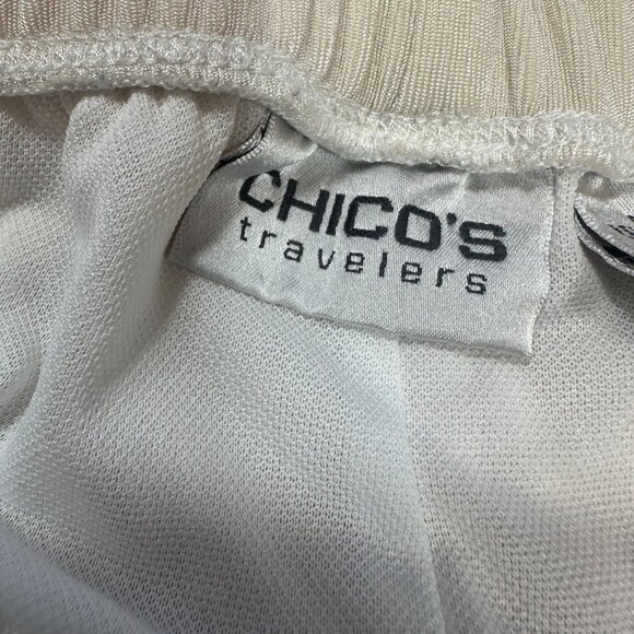 Chico's Travelers No tummy Cropped Pants Off-White Size 3 / XL - Picture 3 of 7